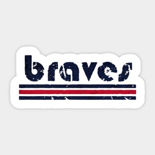 Braves line Sticker